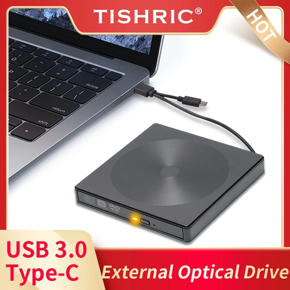 TISHRIC  CD DVD ̺ , USB 3.0 C Ÿ  CD-ROM ũ , DVD-ROM DVD-RW  ̺, ũž Ʈ PC